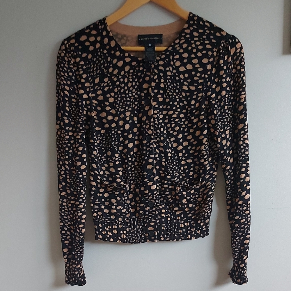 Coreylynncalter Black and Tan Patterned Cardigan - S